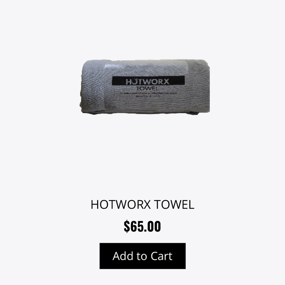 Hotworx Grey Towel w/ BONUS drawstring bag